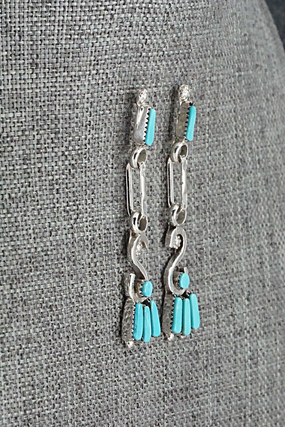 Turquoise & Sterling Silver Earrings - Carlene Hattie