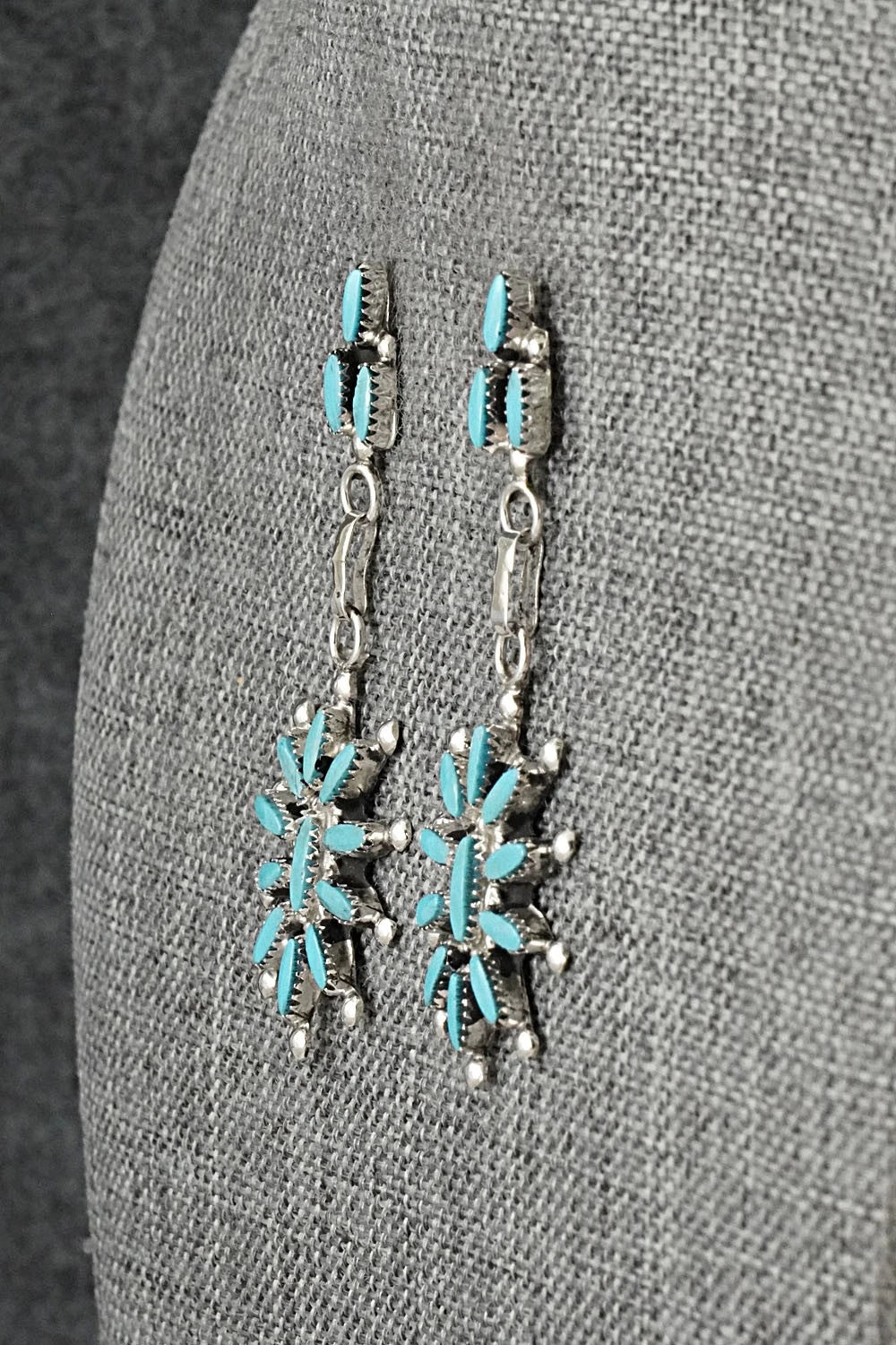 Turquoise & Sterling Silver Earrings - Evonne Hustito