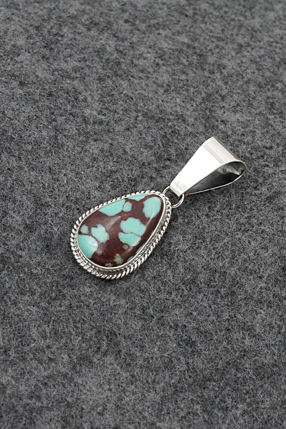 Turquoise & Sterling Silver Pendant - Eugene Gruber