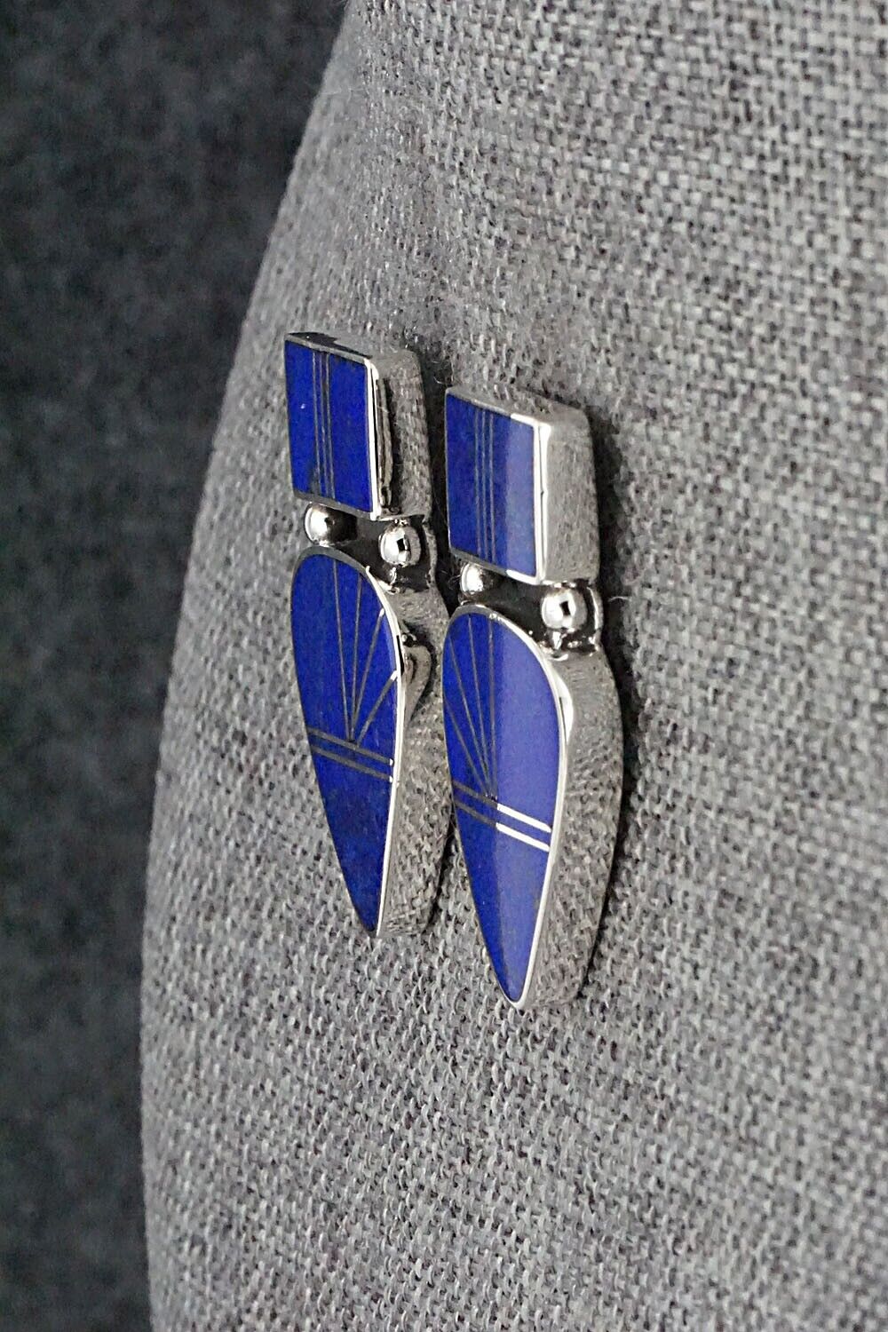 Lapis & Sterling Silver Earrings - Raymond Coriz