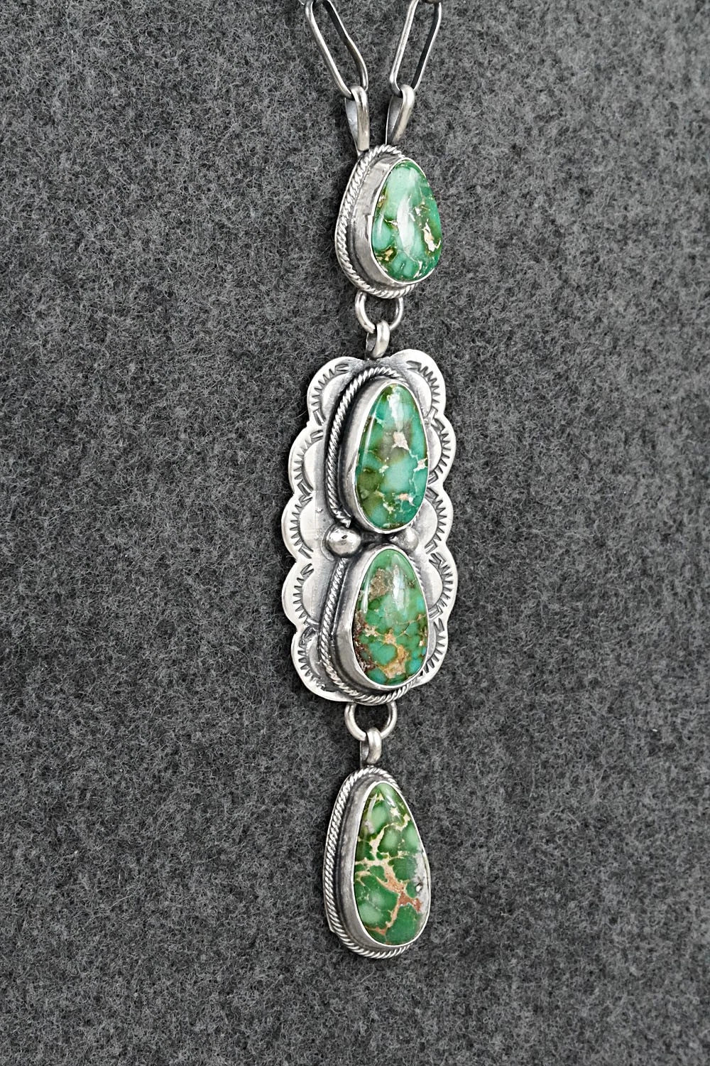 Turquoise & Sterling Silver Necklace - Bobby Johnson