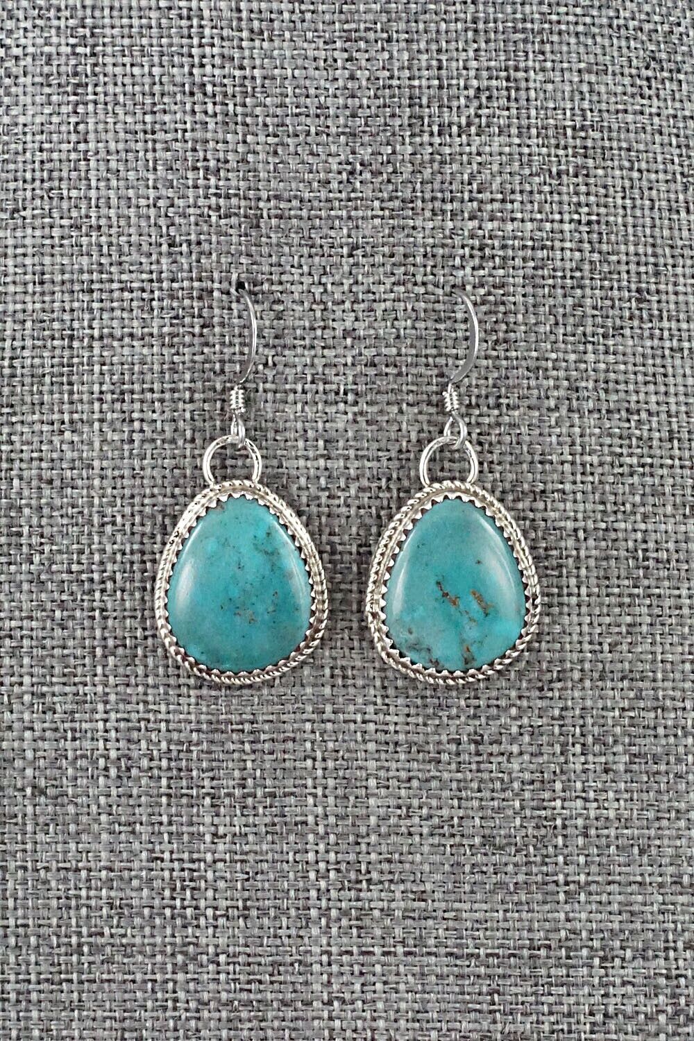 Turquoise & Sterling Silver Earrings - Ernest Hawthorne