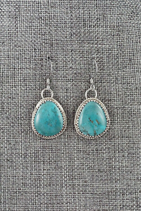 Turquoise & Sterling Silver Earrings - Ernest Hawthorne