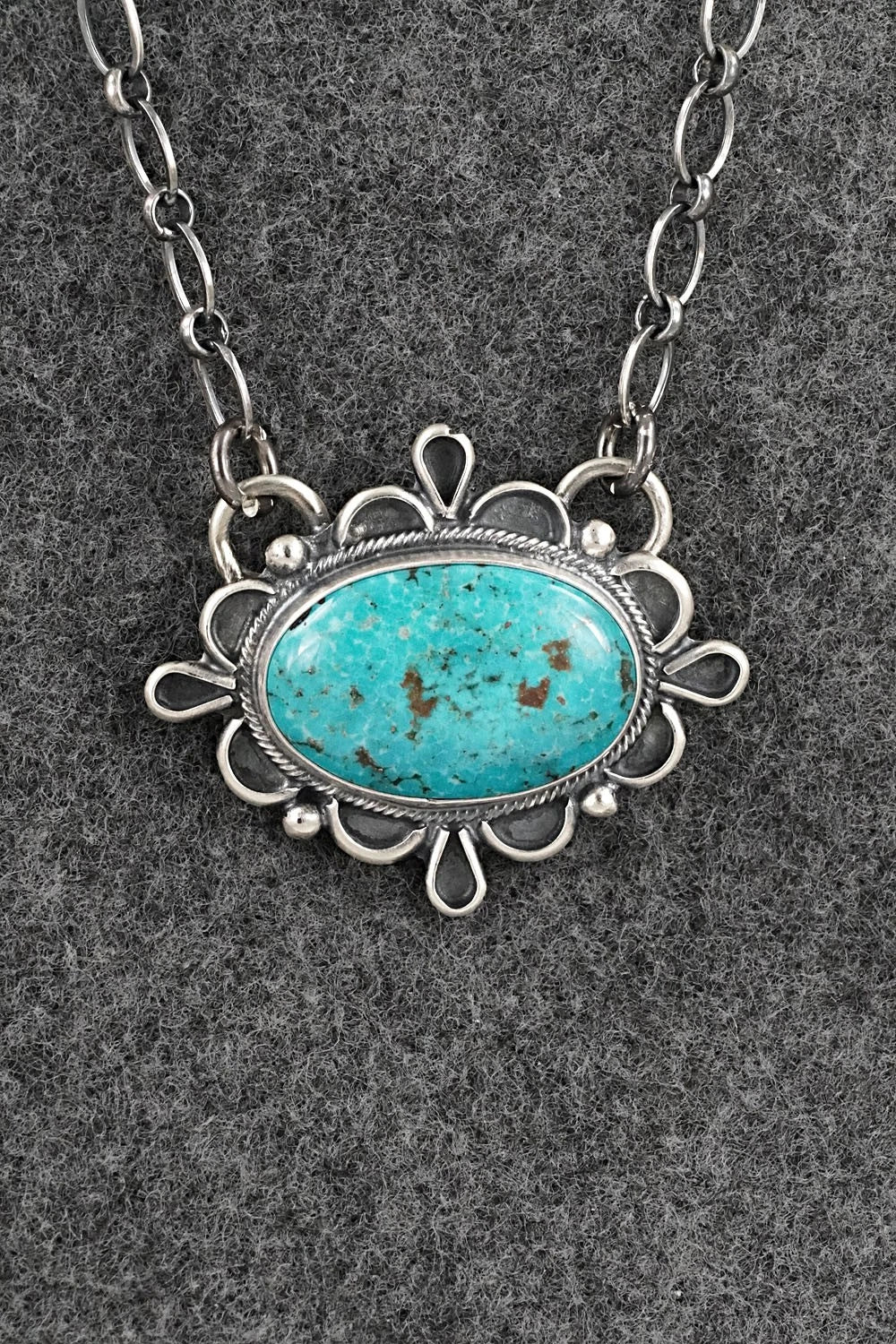 Turquoise & Sterling Silver Necklace - Bobby Johnson