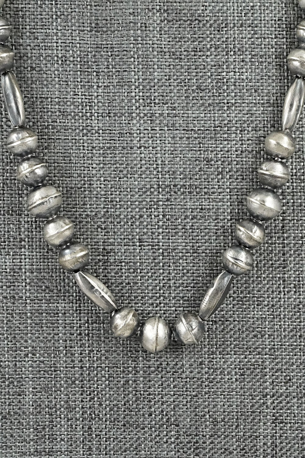 Sterling Silver Navajo Pearl Necklace 18" - Vintage