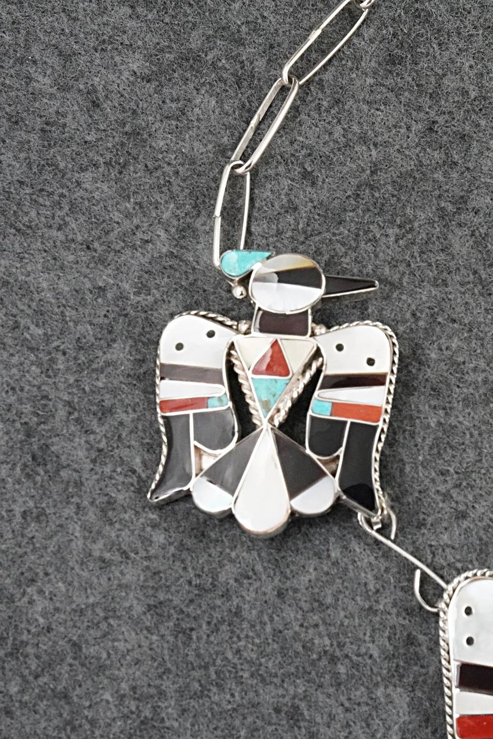 Multi-Stone & Sterling Silver Inlay Necklace Set - Corraine Shack