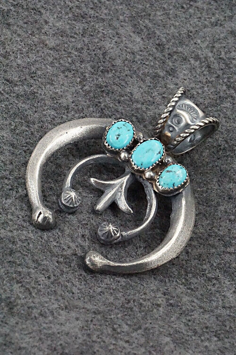 Turquoise and Sterling Silver Pendant - Gilbert Martin