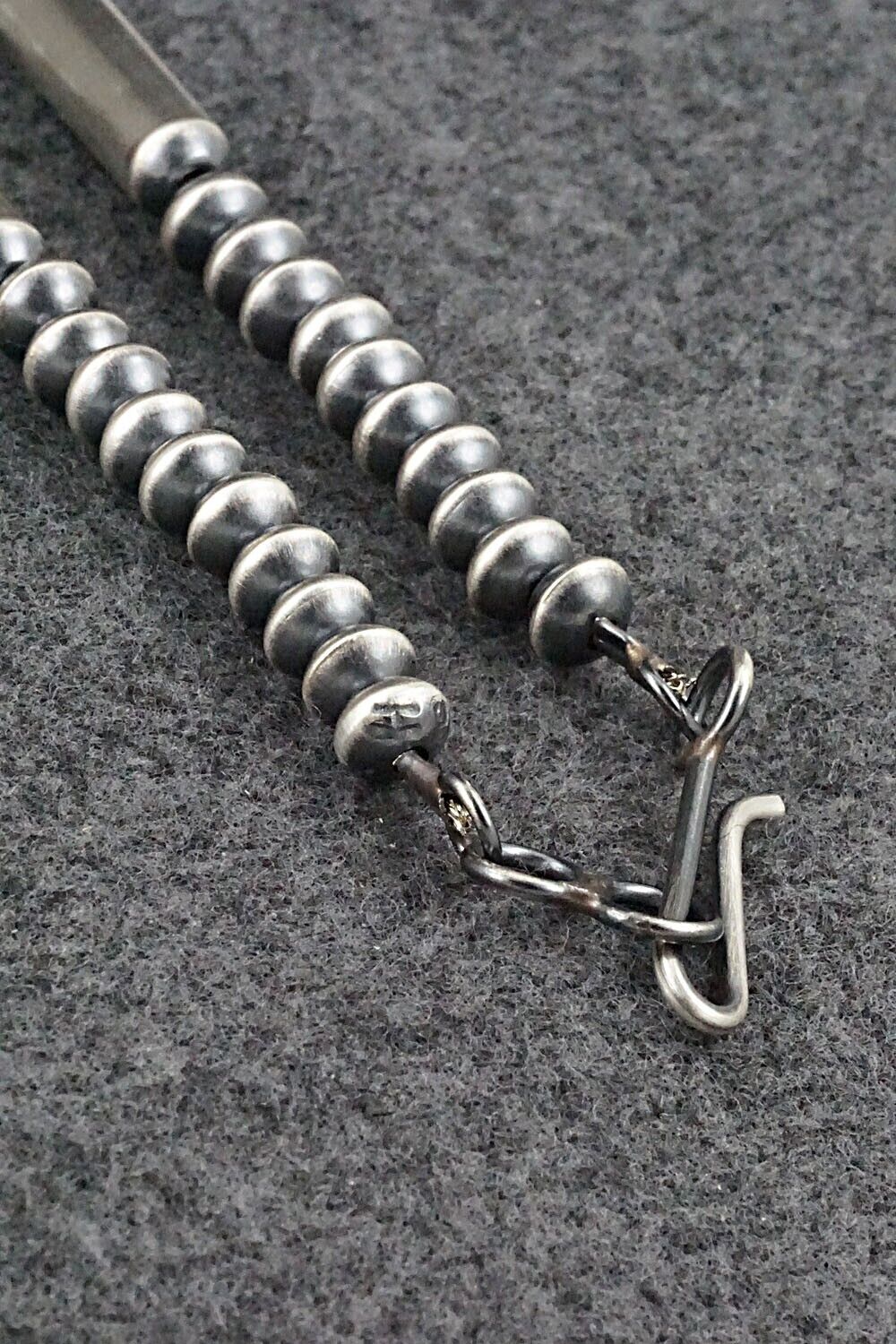 Sterling Silver Navajo Pearl Necklace 22" - Tonisha Haley
