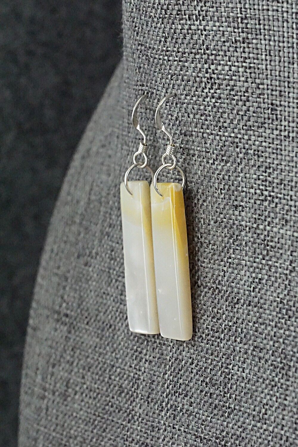 Mother of Pearl & Sterling Silver Earrings - Jesus Espino