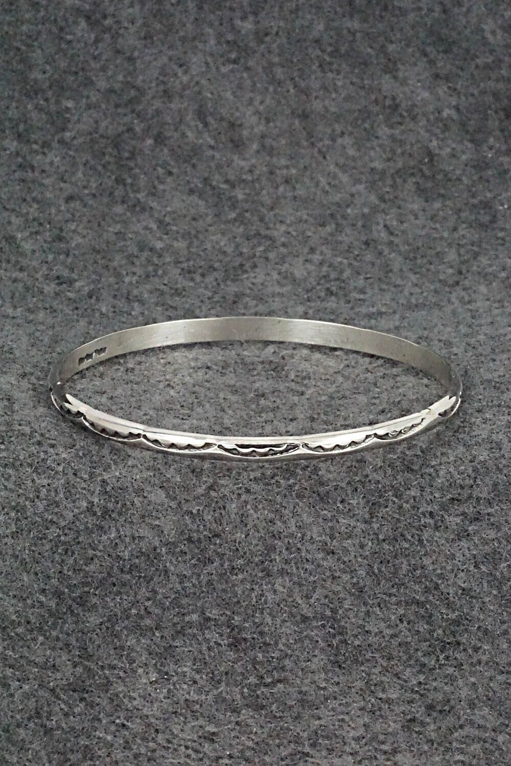Sterling Silver Bangle Bracelet - Elaine Tahe