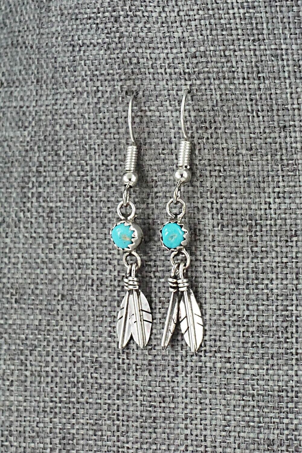 Turquoise & Sterling Silver Earrings - Cornilia Yazhe