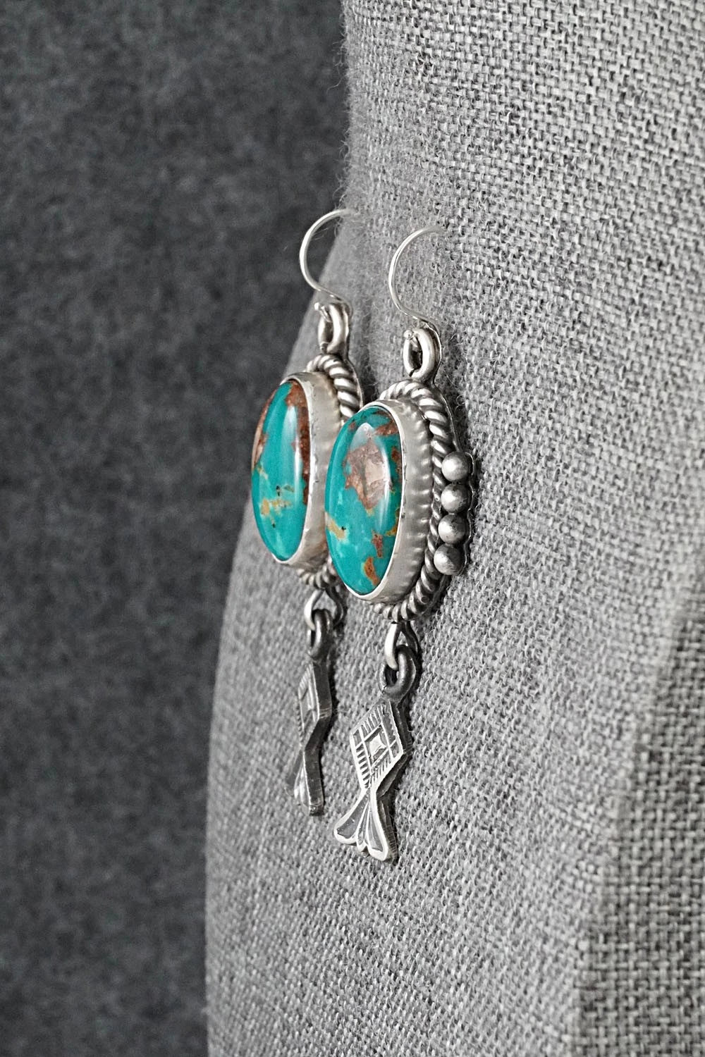 Turquoise & Sterling Silver Earrings - Michael Calladitto