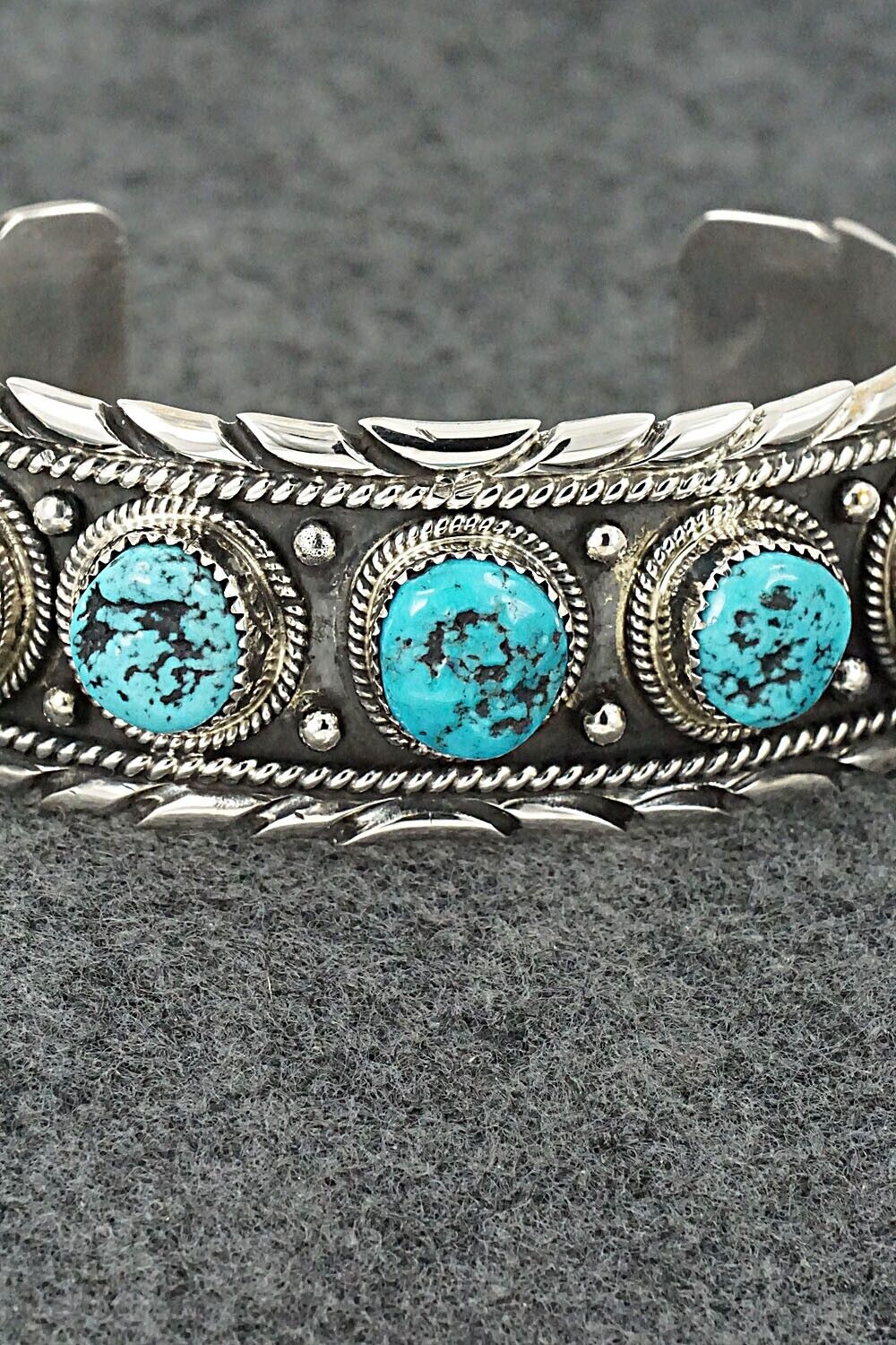 Turquoise and Sterling Silver Bracelet - Vernon Johnson