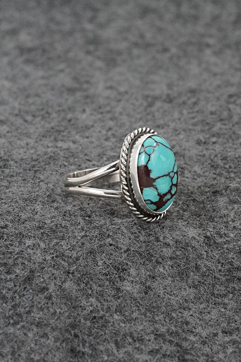 Turquoise & Sterling Silver Ring - Eugene Gruber - Size 6