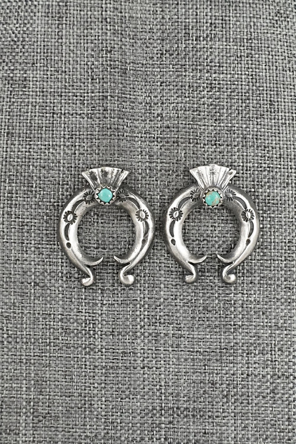 Turquoise & Sterling Silver Earrings - Adrienne Gordon