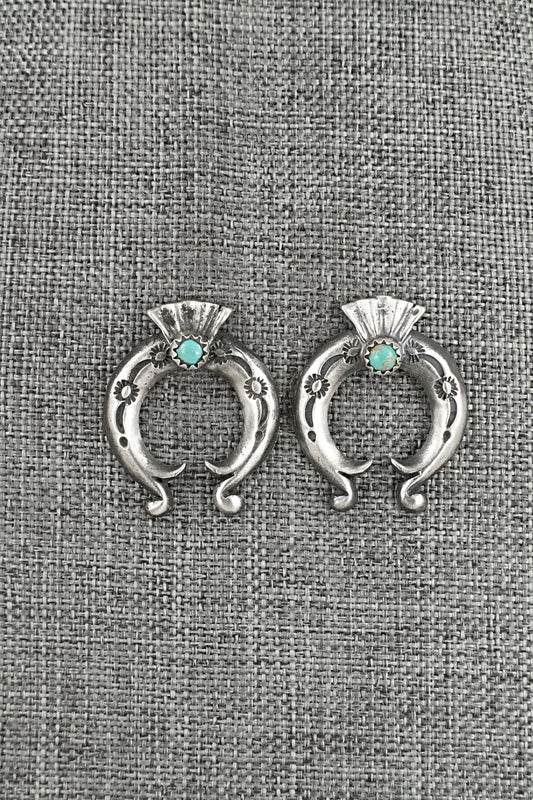 Turquoise & Sterling Silver Earrings - Adrienne Gordon