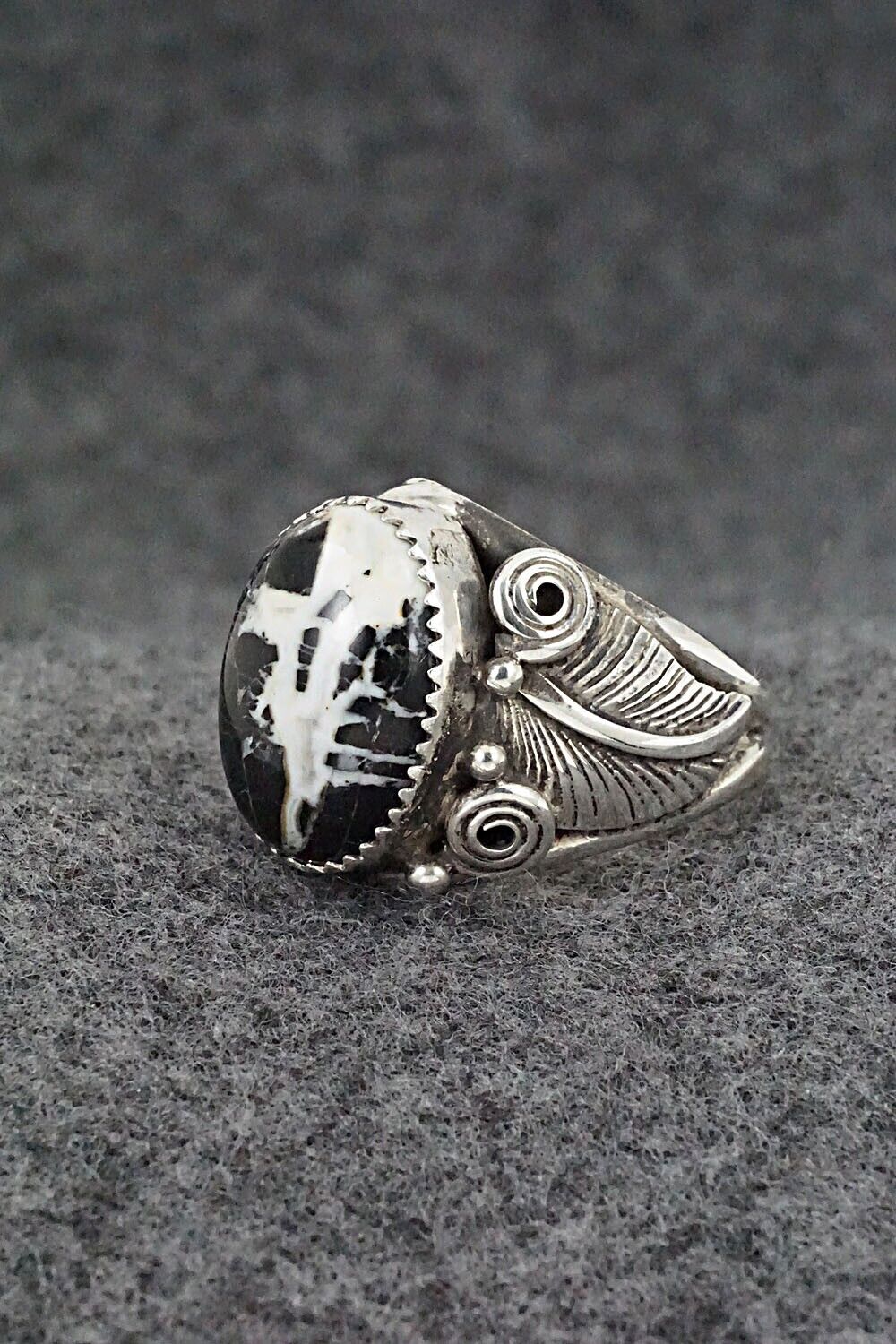 White Buffalo & Sterling Silver Ring - Davey Morgan - Size 9.5
