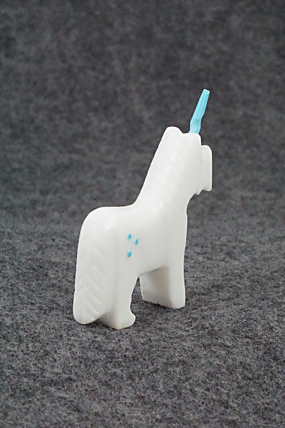 Unicorn Horse Zuni Fetish Carving - Todd Etsate