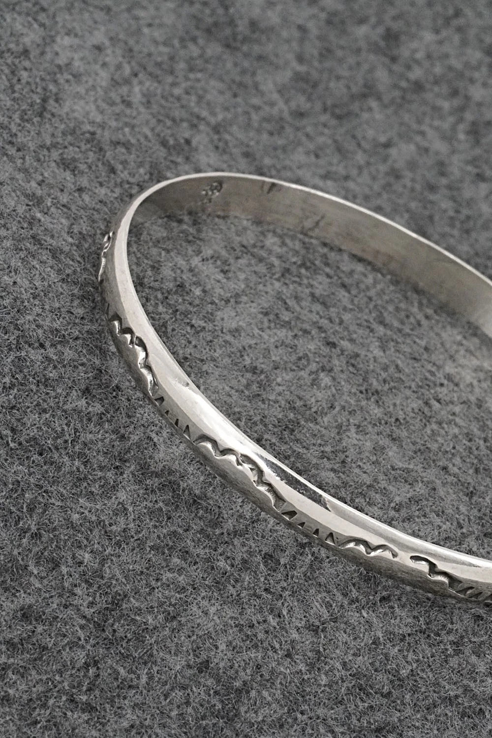Sterling Silver Bangle Bracelet - Elaine Tahe