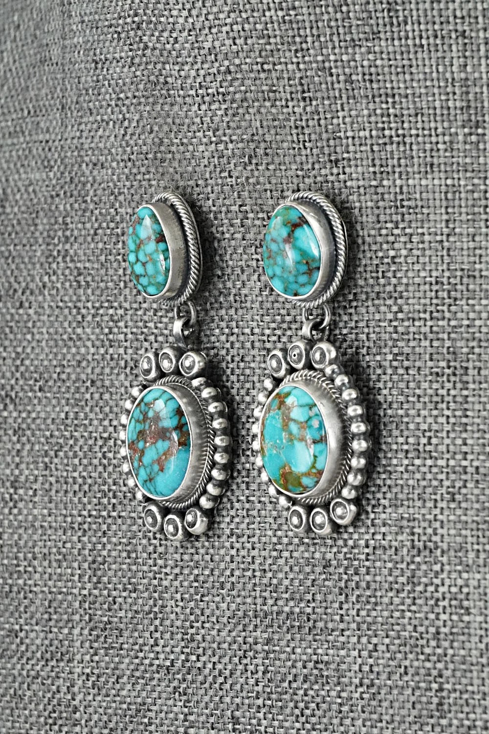 Turquoise & Sterling Silver Necklace and Earrings Set - Mark Yazzie