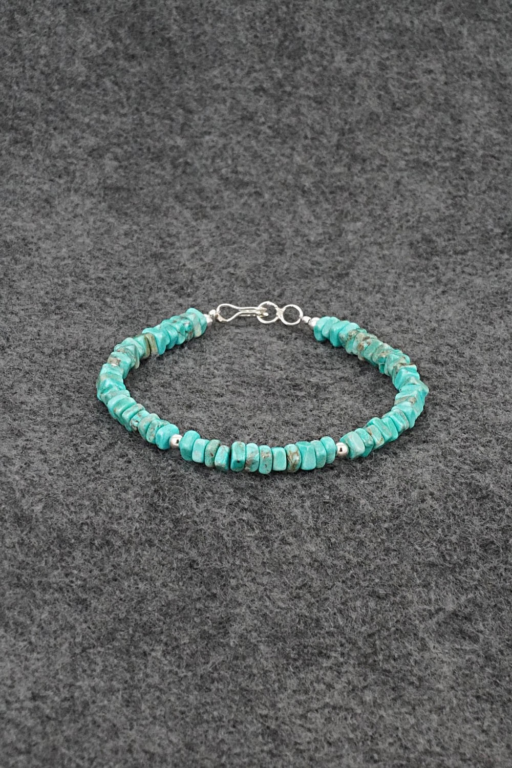 Turquoise & Sterling Silver Bracelet - Doreen Jake