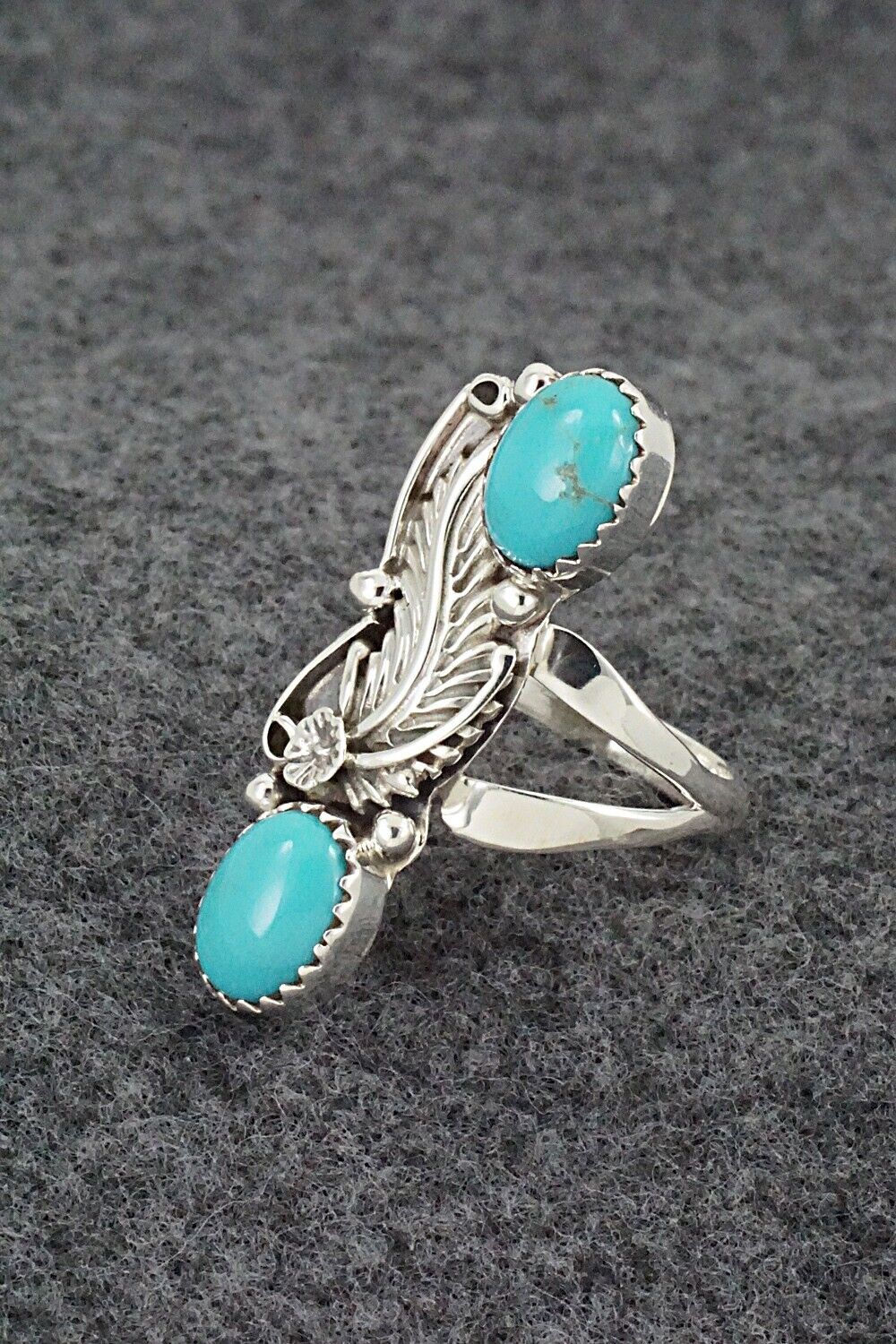 Turquoise & Sterling Silver Ring - Robert Martinez - Size 7.75