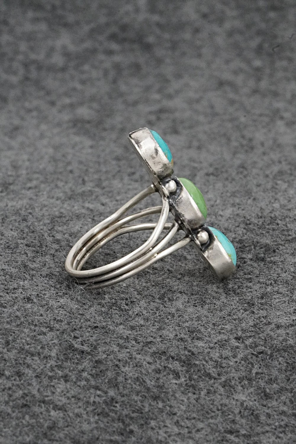 Turquoise & Sterling Silver Ring - Verley Betone - Size 10