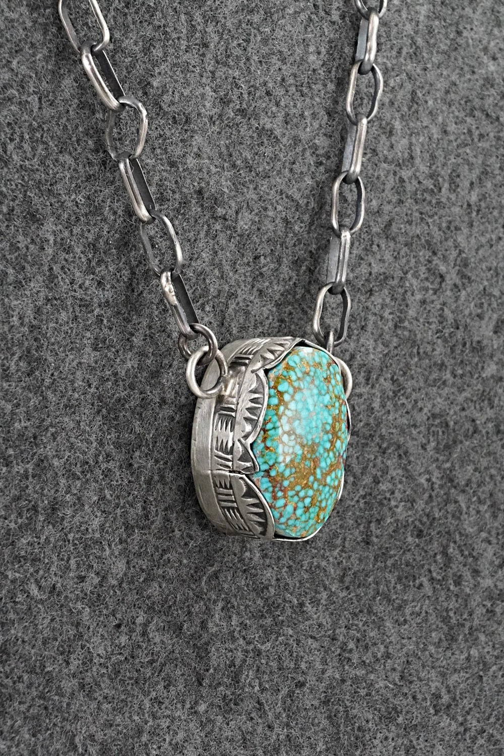 Turquoise & Sterling Silver Necklace - Paul Livingston