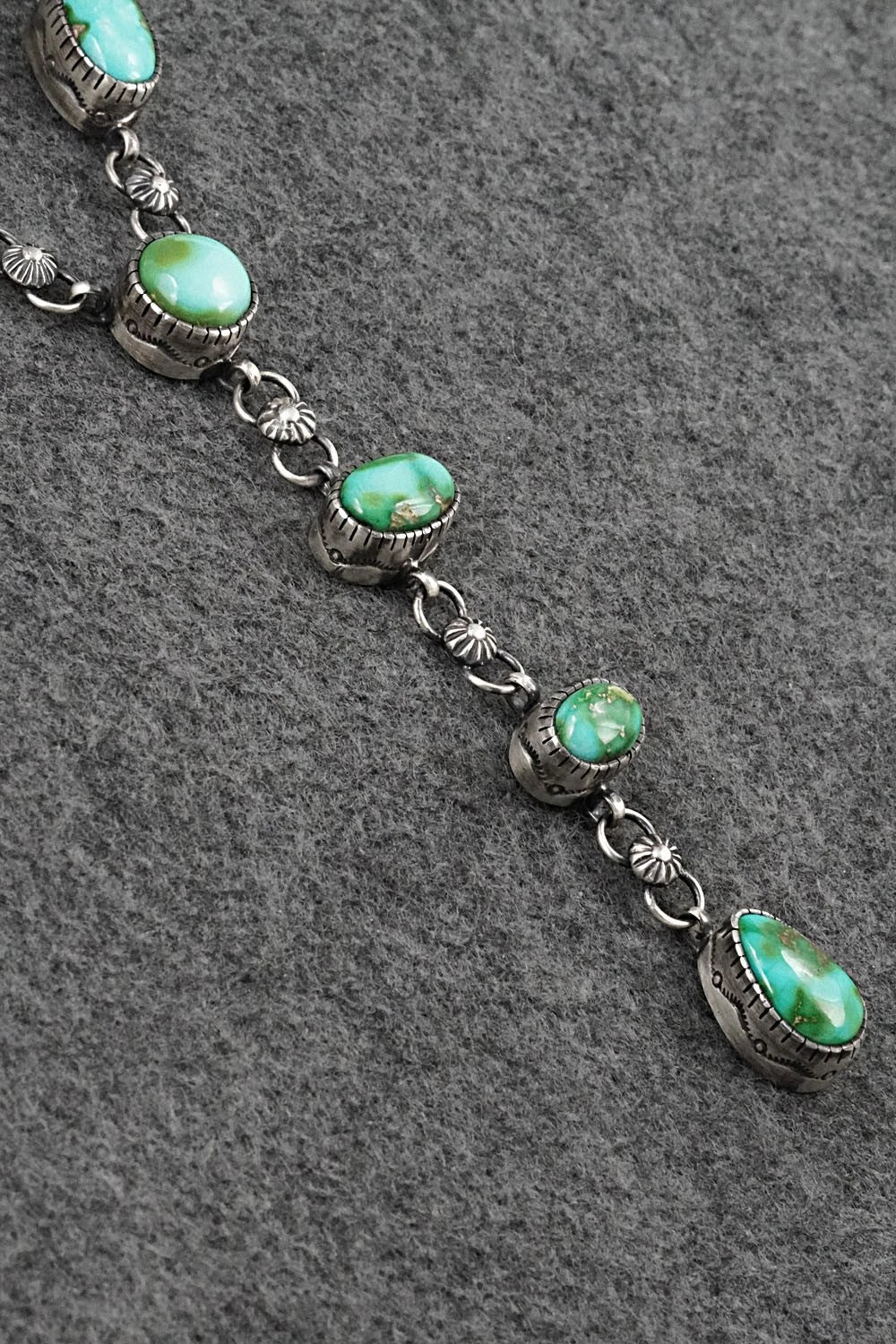 Turquoise & Sterling Silver Necklace and Earrings Set - Joe Piaso Jr.
