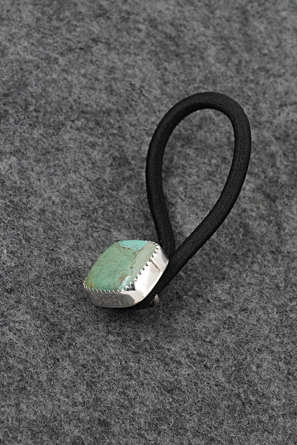 Turquoise & Sterling Silver Hair Tie - Jolene Begay