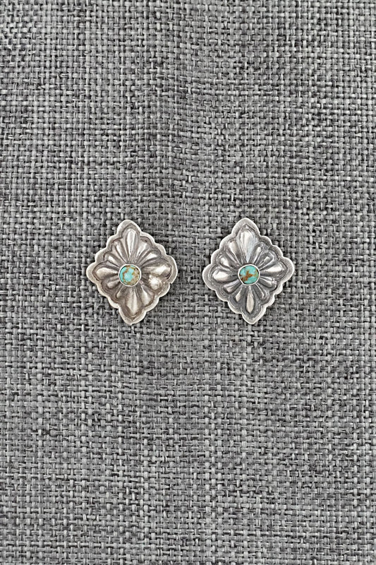 Turquoise & Sterling Silver Earrings - Terry Charlie
