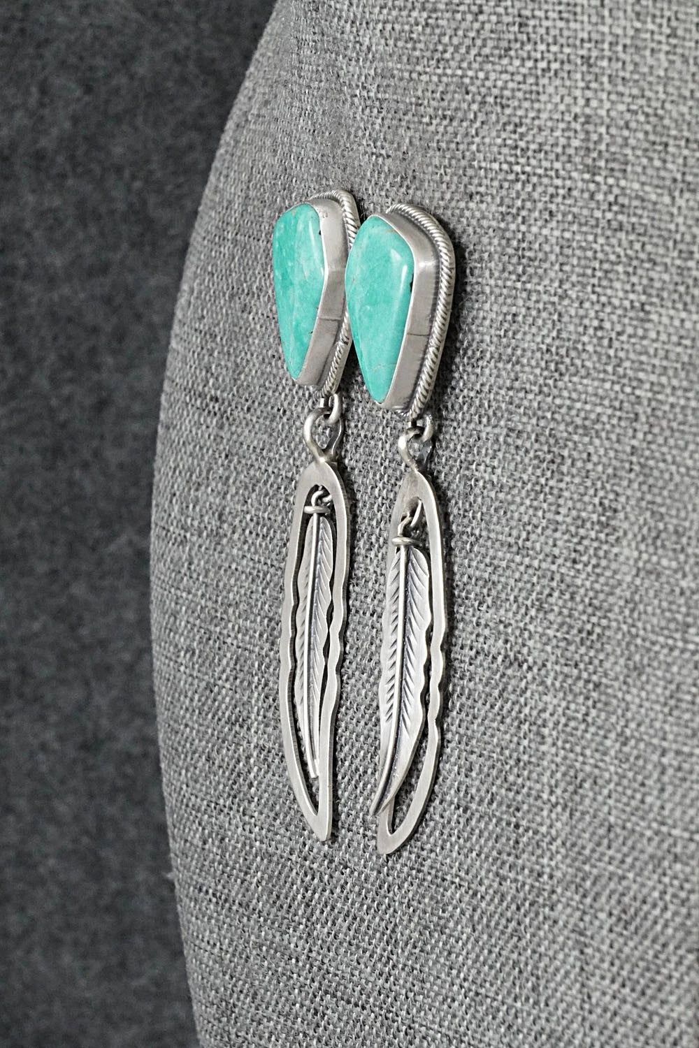 Turquoise & Sterling Silver Earrings - Darrin Livingston