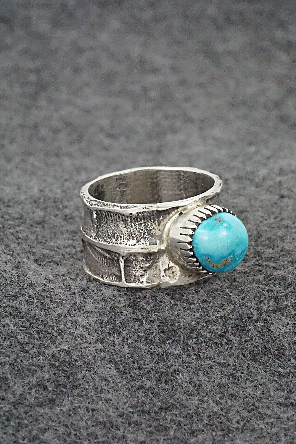 Turquoise & Sterling Silver Ring - Cody Begay - Size 10.5