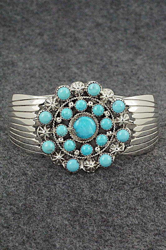 Turquoise & Sterling Silver Bracelet - Jeremy Delgarito