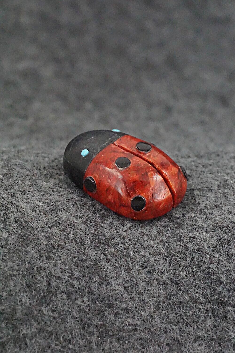 Ladybug Zuni Fetish Carving - Reynold Lunasee