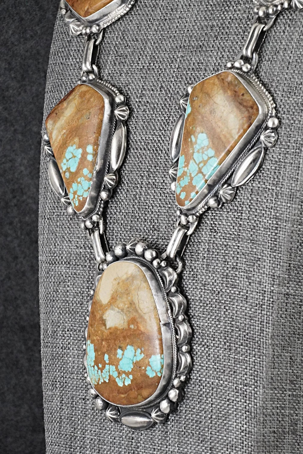 Turquoise & Sterling Silver Necklace and Earrings Set - Bob Becenti
