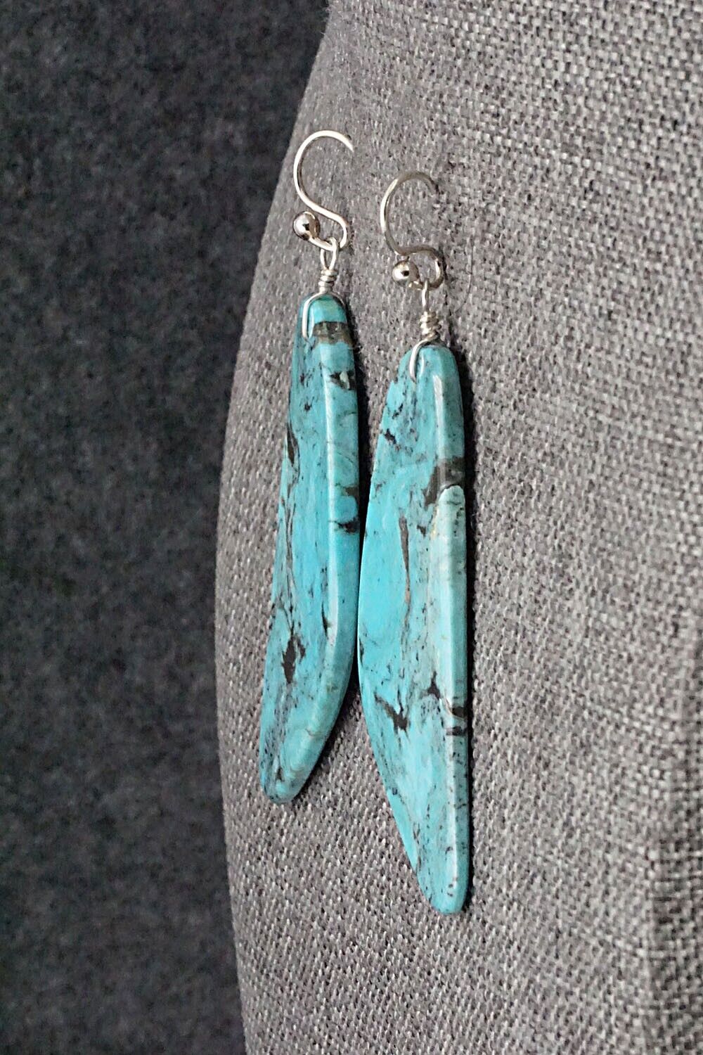 Turquoise & Sterling Silver Earrings - Ella Mae Garcia