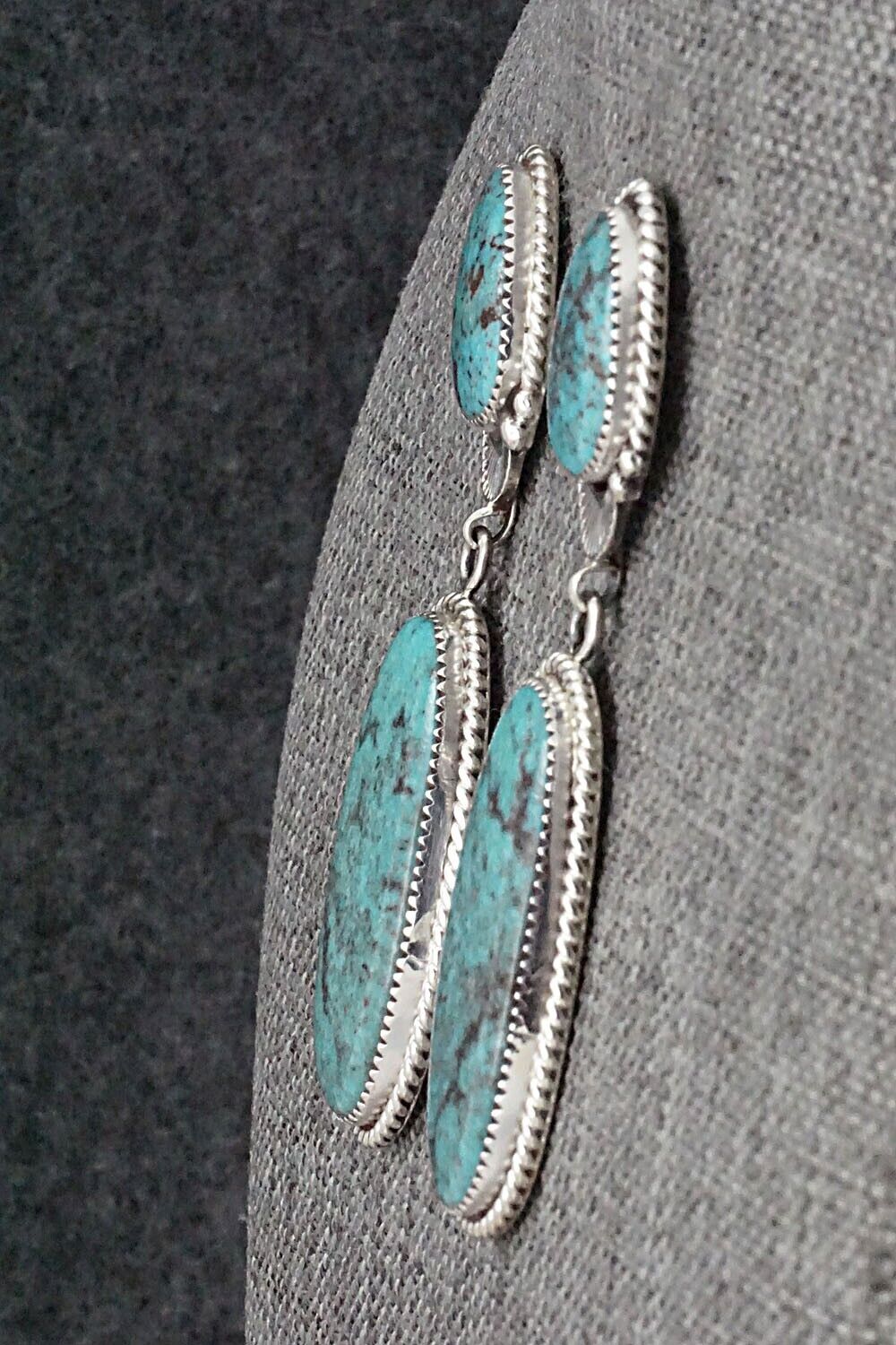 Turquoise and Sterling Silver Earrings - Anthony Brown