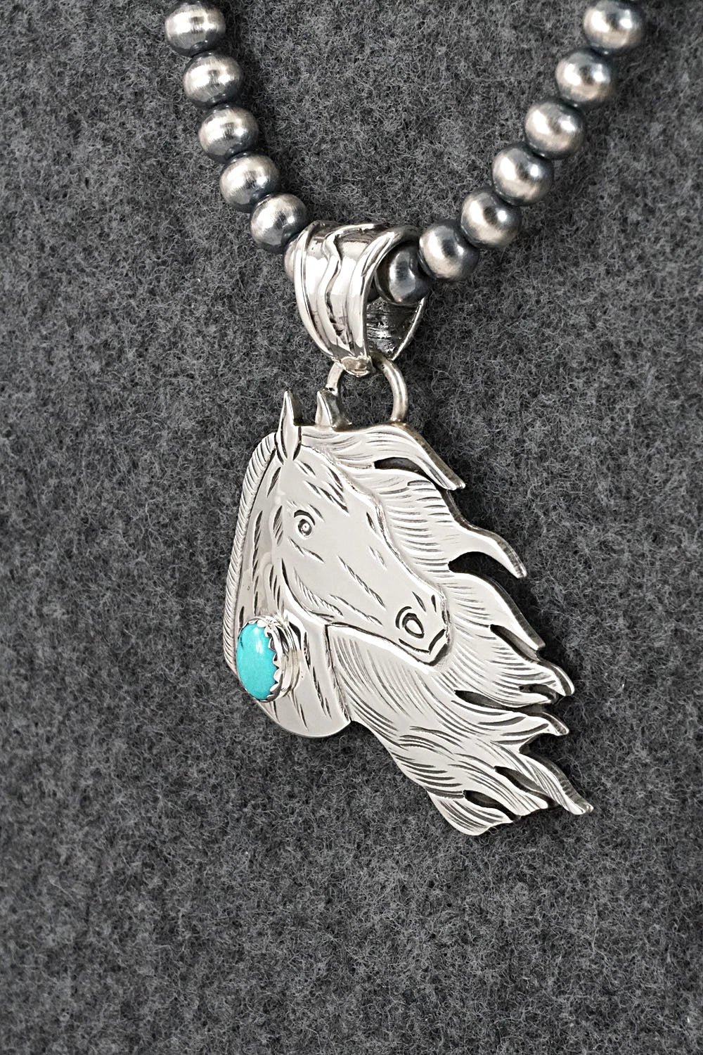 Turquoise & Sterling Silver Necklace - Jeremy Delgarito