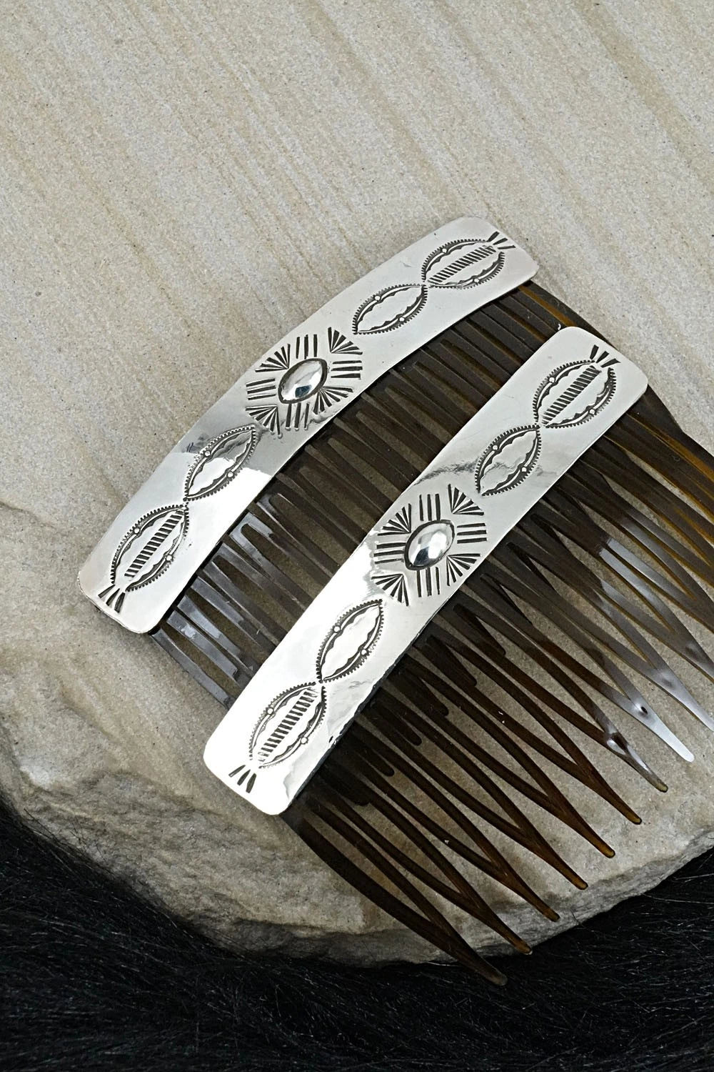 Sterling Silver Hair Combs - Bertha Begay