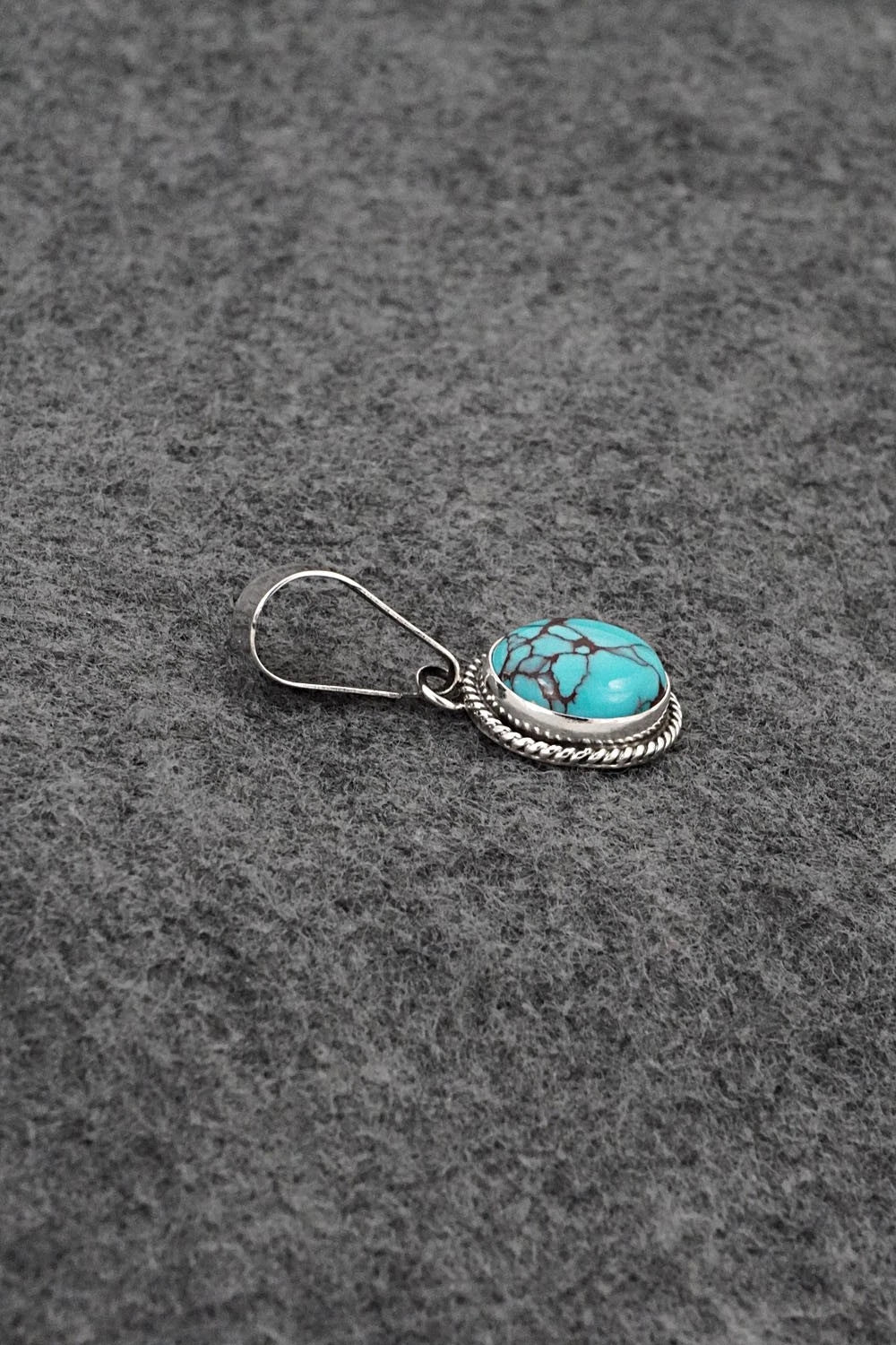 Turquoise & Sterling Silver Pendant - Eugene Gruber