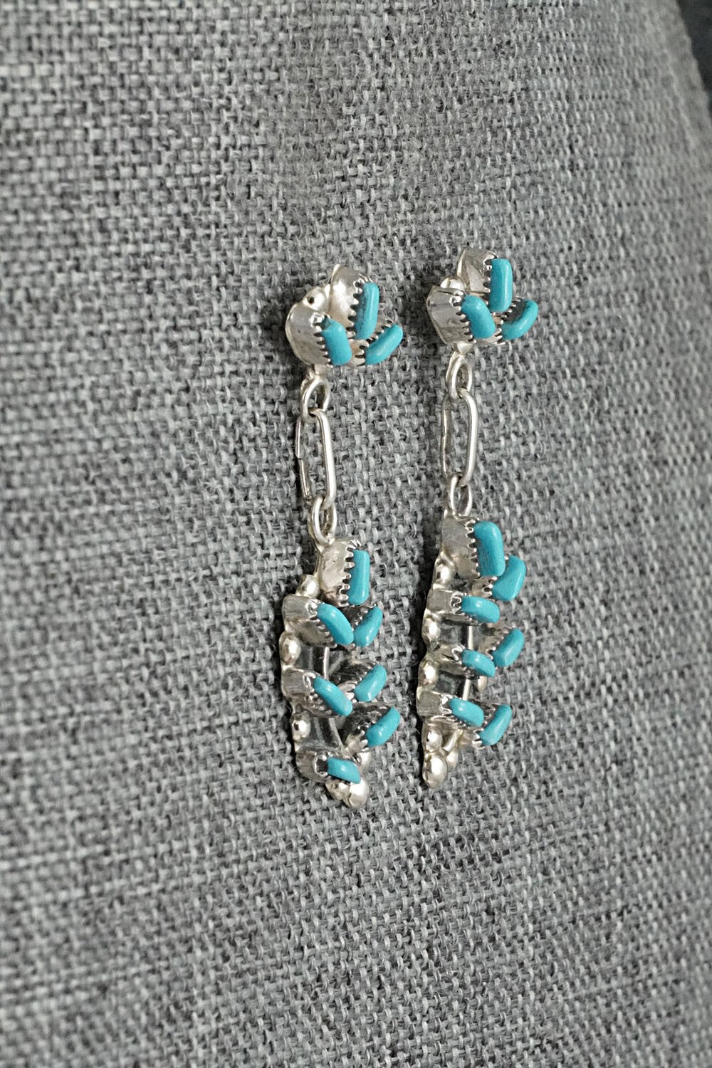 Turquoise & Sterling Silver Earrings - Vickie Johnson