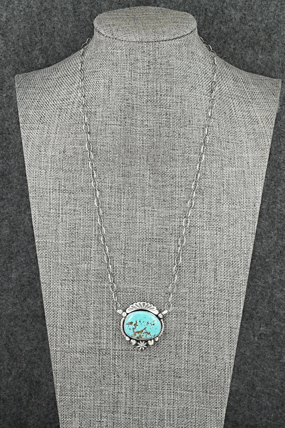 Turquoise & Sterling Silver Necklace - Mark Yazzie