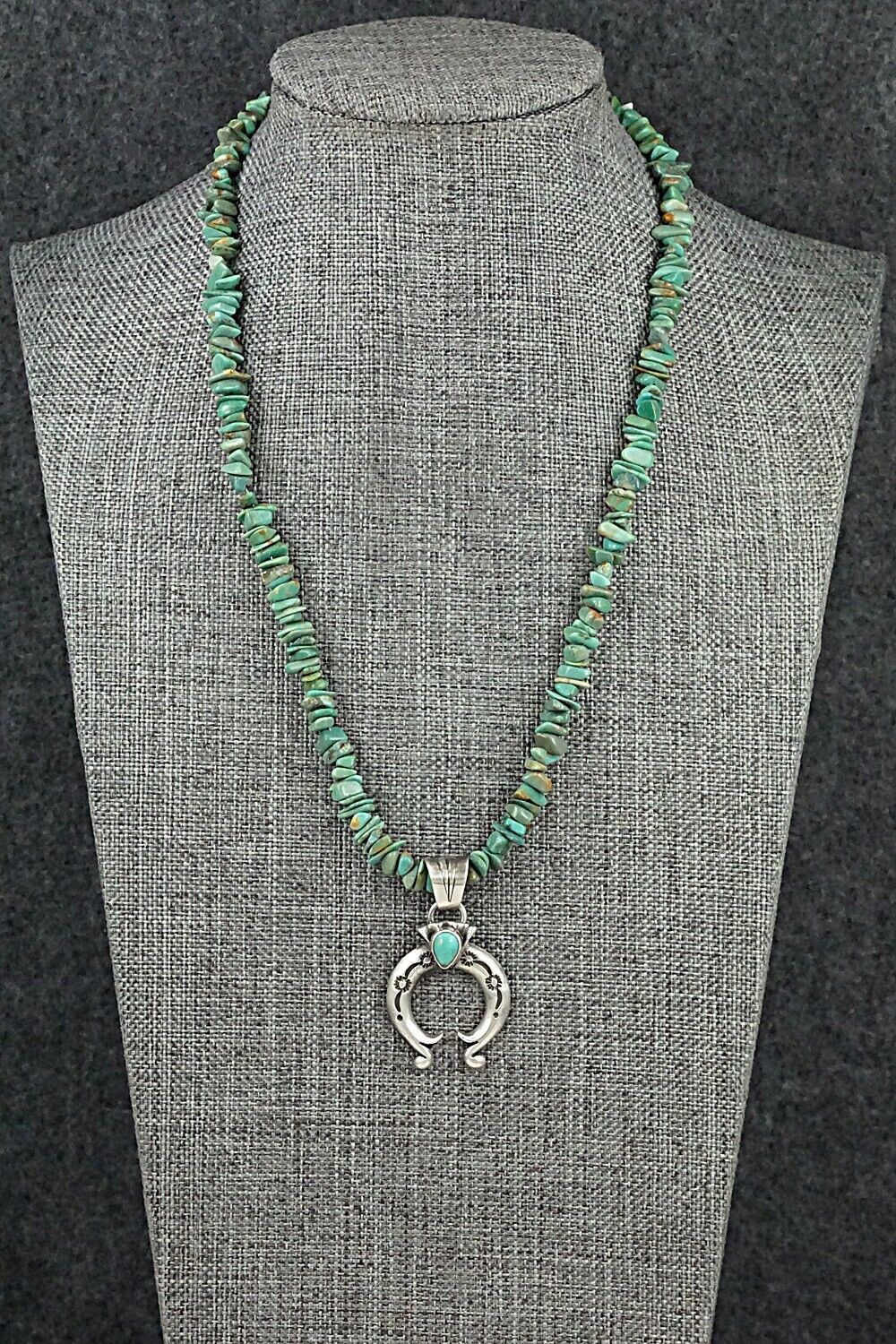 Turquoise & Sterling Silver Necklace 17" - Louise Joe