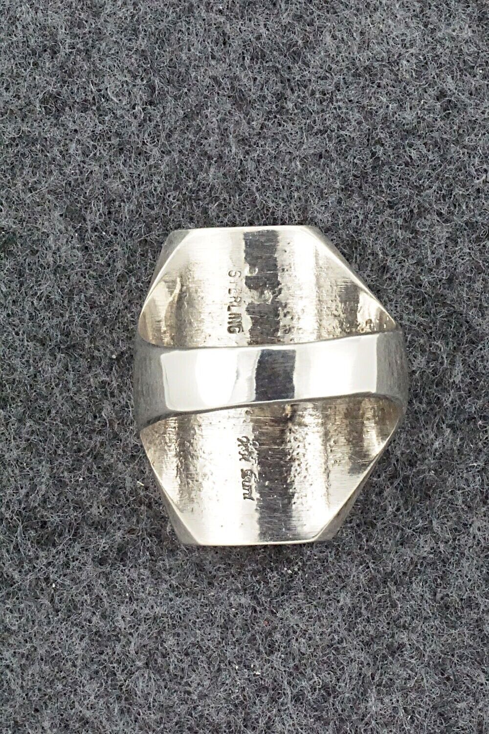 Multi Stone & Sterling Silver Ring - Herbert Kallestewa - Size 11.75