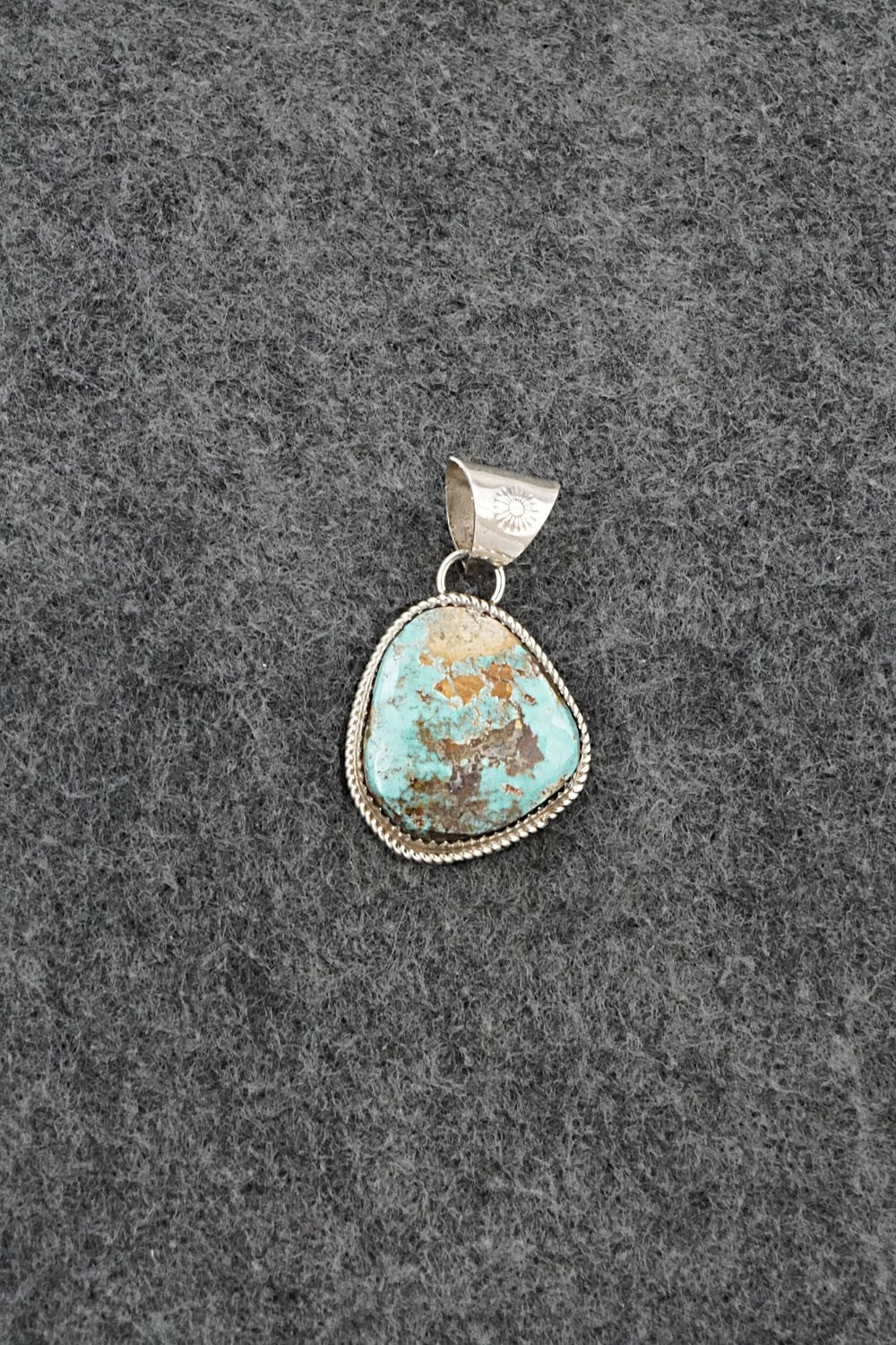 Turquoise & Sterling Silver Pendant - Ernest Hawthorne