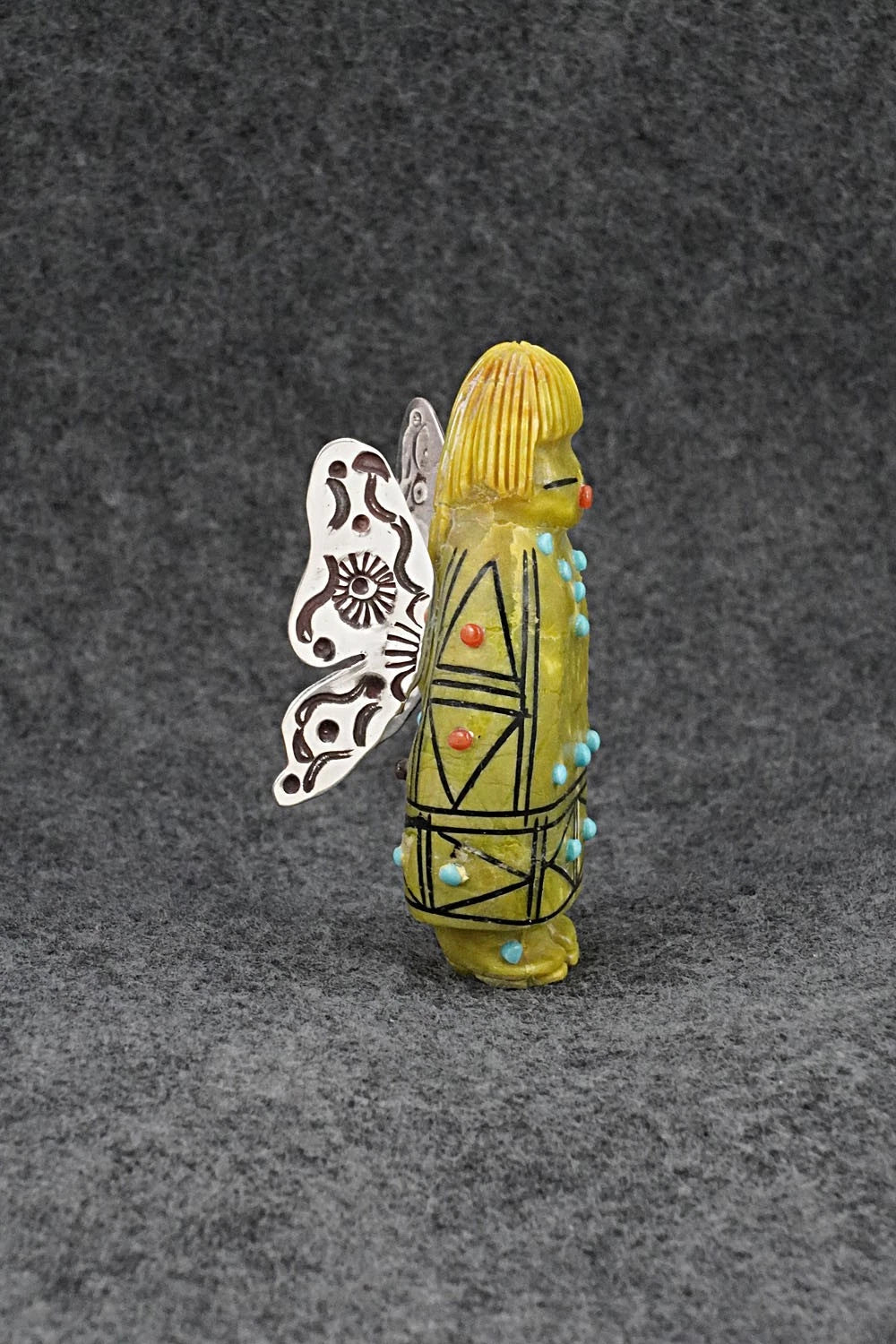 Butterfly Maiden Zuni Fetish Carving - Claudia Peina