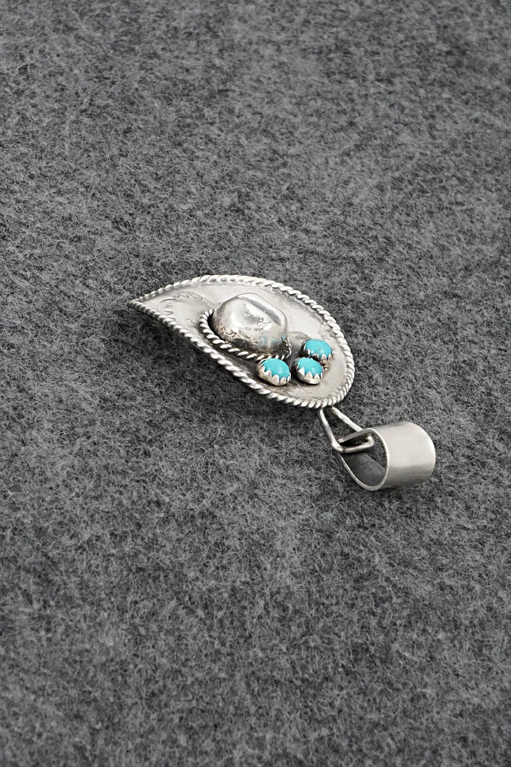 Turquoise & Sterling Silver Pendant - Davey Morgan