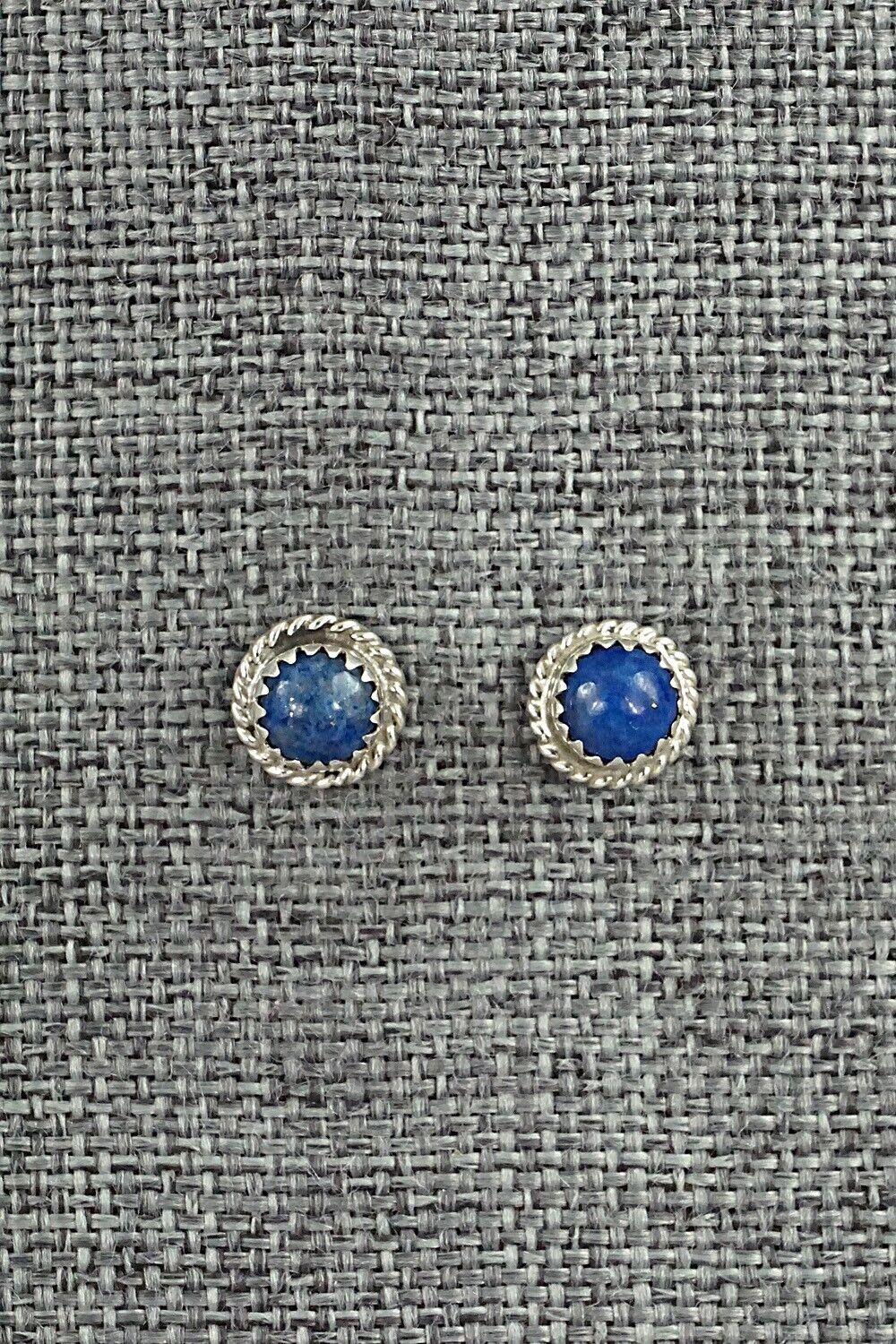 Lapis & Sterling Silver Earrings - Esther White