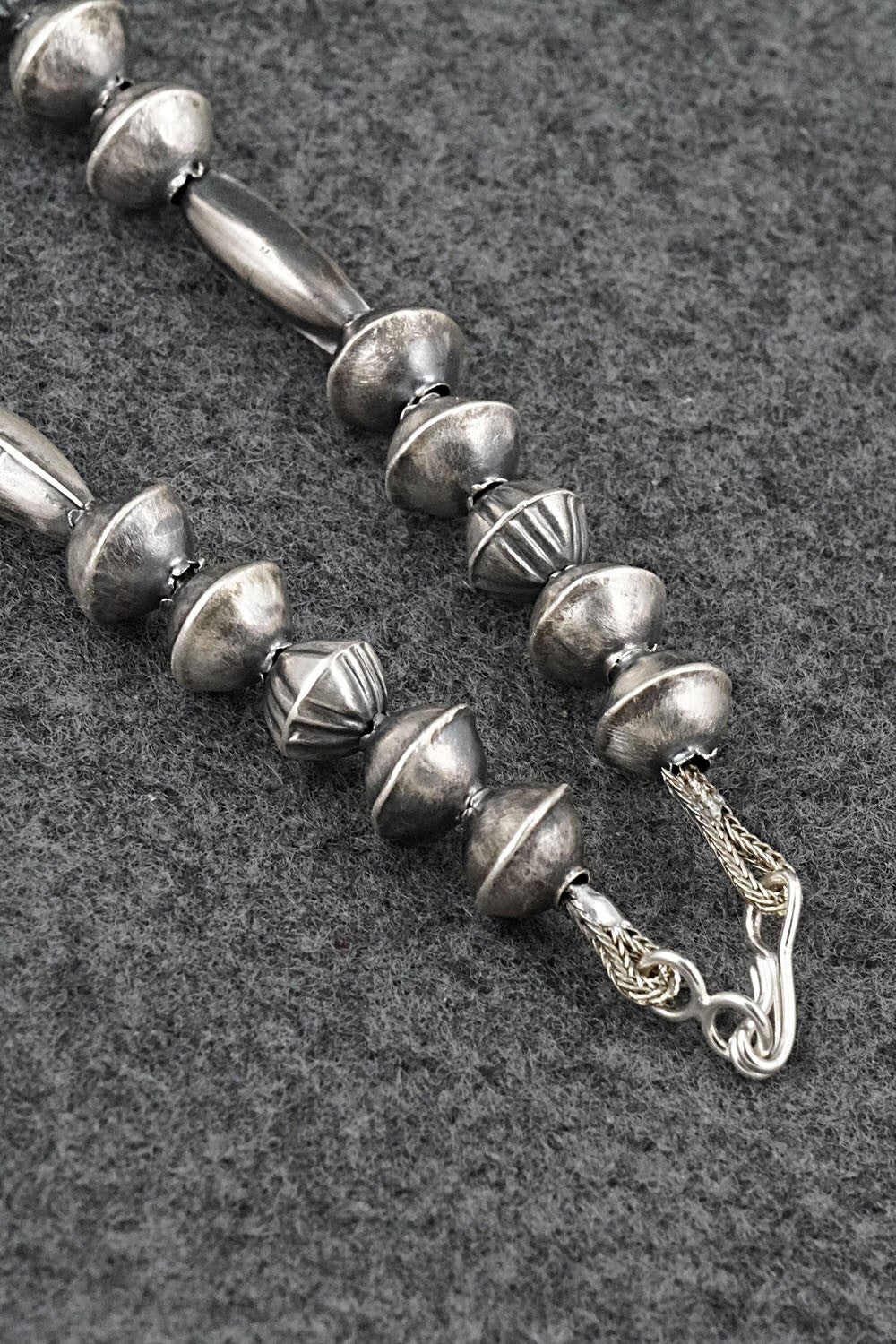 Sterling Silver Navajo Pearl Necklace 20" - Vintage